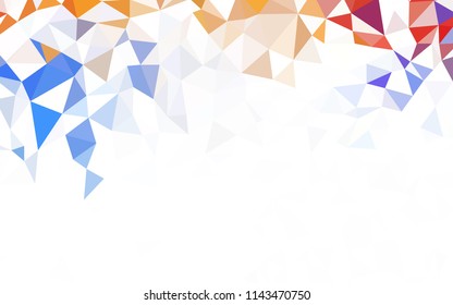 Light BLUE vector abstract mosaic background. Colorful illustration in polygonal style with gradient. A completely new design for your leaflet.