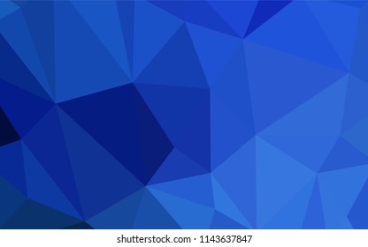 Light BLUE vector abstract mosaic pattern. Triangular geometric sample with gradient.  A new texture for your web site.