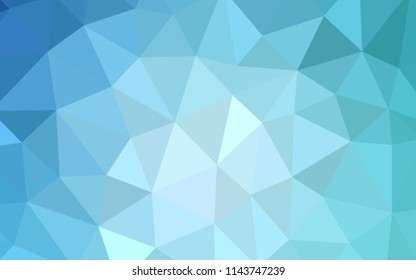 Light BLUE vector abstract mosaic background. Colorful illustration in abstract style with triangles. Completely new template for your banner.