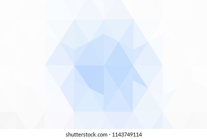 Light BLUE vector abstract mosaic background. Shining polygonal illustration, which consist of triangles. Completely new template for your banner.