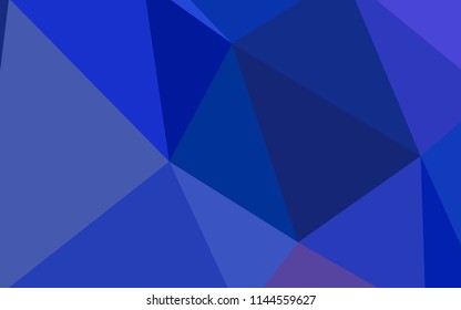 Light BLUE vector abstract mosaic backdrop. Shining colorful illustration with triangles. A completely new design for your leaflet.