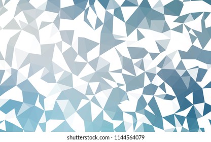 Light BLUE vector abstract mosaic pattern. Shining colorful illustration with triangles. A new texture for your web site.