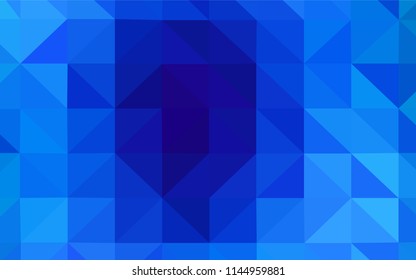 Light BLUE vector abstract mosaic background. Colorful illustration in abstract style with triangles. Best triangular design for your business.