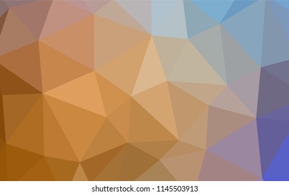 Light BLUE vector abstract mosaic backdrop. A sample with polygonal shapes. Triangular pattern for your design.