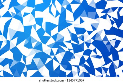 Light BLUE vector abstract mosaic background. Triangular geometric sample with gradient.  Completely new template for your banner.