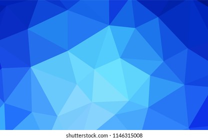 Light BLUE vector abstract mosaic background. Elegant bright polygonal illustration with gradient. Completely new template for your banner.