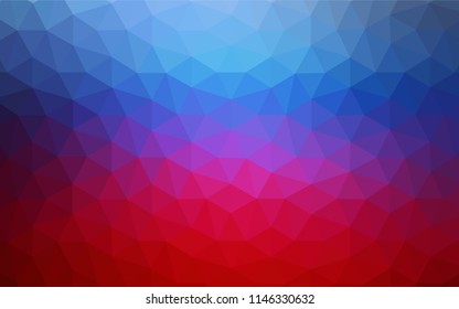 Light BLUE vector abstract mosaic pattern. Creative illustration in halftone style with triangles. Brand new style for your business design.