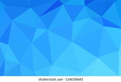 Light BLUE vector abstract mosaic pattern. Polygonal abstract illustration with gradient. Pattern for a brand book's backdrop.