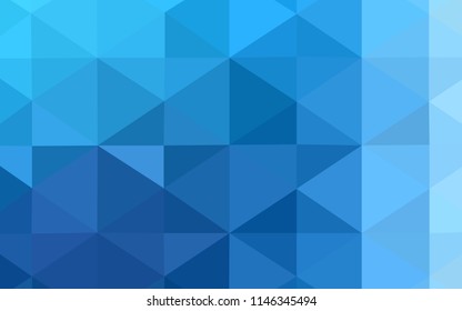 Light BLUE vector abstract mosaic backdrop. Geometric illustration in Origami style with gradient.  Triangular pattern for your business design.