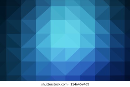 Light BLUE vector abstract mosaic background. Elegant bright polygonal illustration with gradient. Best triangular design for your business.