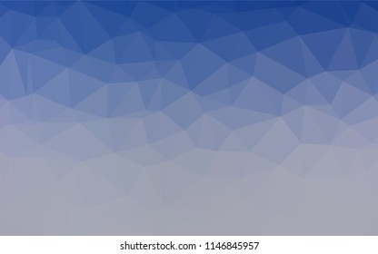 Light BLUE vector abstract mosaic background. Shining illustration, which consist of triangles. Triangular pattern for your business design.