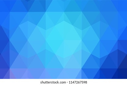 Light BLUE vector abstract mosaic background. Colorful abstract illustration with triangles. Template for cell phone's backgrounds.