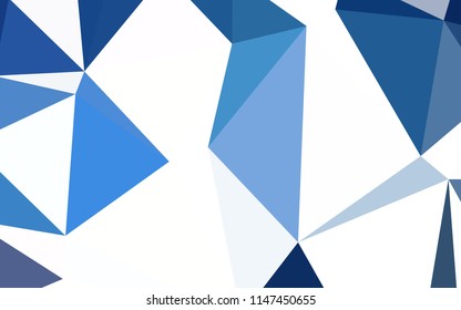 Light BLUE vector abstract mosaic pattern. Shining colorful illustration with triangles. Polygonal design for your web site.