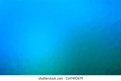 Light BLUE vector abstract mosaic backdrop. Creative geometric illustration in Origami style with gradient. Brand new design for your business.