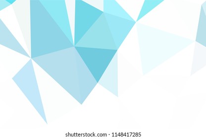 Light BLUE vector abstract mosaic background. A sample with polygonal shapes. Brand new design for your business.