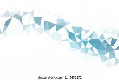Light BLUE vector abstract mosaic backdrop. Modern abstract illustration with triangles. New template for your brand book.