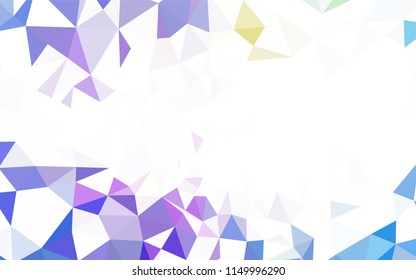 Light BLUE vector abstract mosaic pattern. A sample with polygonal shapes. A completely new design for your leaflet.