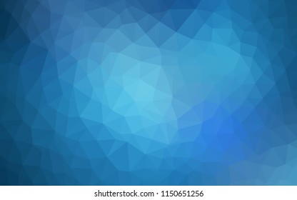 Light BLUE vector abstract mosaic background. Triangular geometric sample with gradient.  Pattern for a brand book's backdrop.