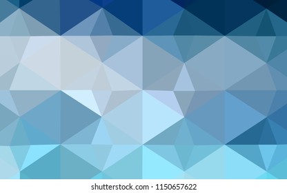 Light BLUE vector abstract mosaic pattern. A completely new color illustration in a polygonal style. Textured pattern can be used as a background.