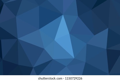 Light BLUE vector abstract mosaic background. Polygonal abstract illustration with gradient. Completely new template for your banner.