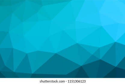 Light BLUE vector abstract mosaic pattern. A sample with polygonal shapes. Triangular pattern for your business design.