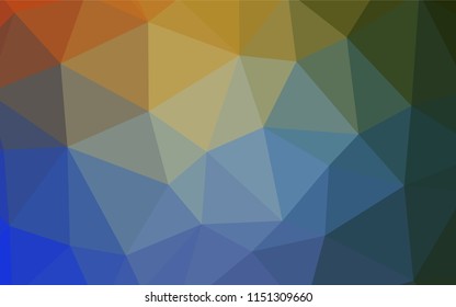 Light BLUE vector abstract mosaic pattern. A completely new color illustration in a polygonal style. Best triangular design for your business.