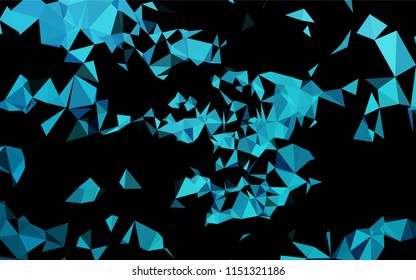 Light BLUE vector abstract mosaic background. Modern geometrical abstract illustration with gradient. Triangular pattern for your business design.