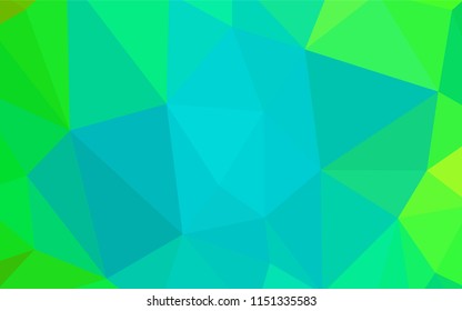 Light BLUE vector abstract mosaic pattern. A sample with polygonal shapes. A completely new design for your leaflet.