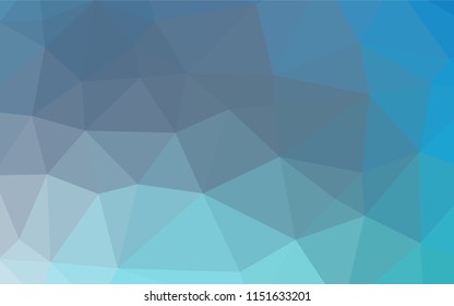 Light BLUE vector abstract mosaic backdrop. Colorful abstract illustration with gradient. The textured pattern can be used for background.