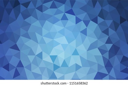 Light BLUE vector abstract mosaic pattern. Creative geometric illustration in Origami style with gradient. Triangular pattern for your design.