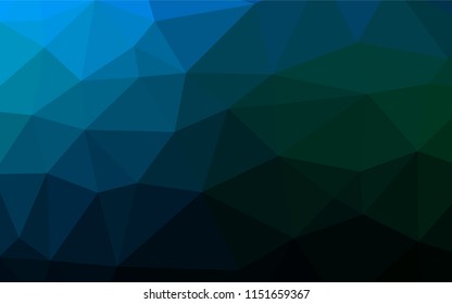 Light BLUE vector abstract mosaic backdrop. Triangular geometric sample with gradient.  The completely new template can be used for your brand book.