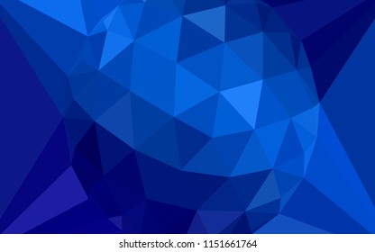 Light BLUE vector abstract mosaic pattern with a diamond. Illustration in halftone style with triangles. A completely new design for your leaflet.