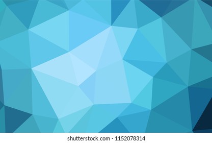 Light BLUE vector abstract mosaic pattern. Colorful illustration in abstract style with triangles. Brand new style for your business design.