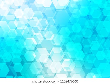 Light BLUE vector abstract mosaic background. Creative illustration in halftone style with gradient. A completely new template for your business design.