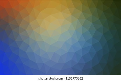 Light BLUE vector abstract mosaic backdrop. Geometric illustration in Origami style with gradient.  Textured pattern for your backgrounds.