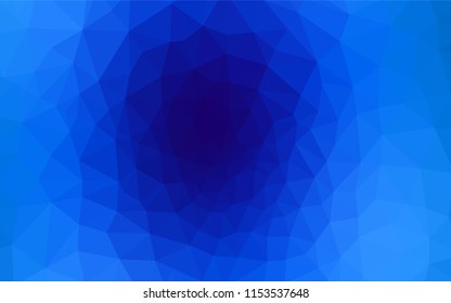 Light BLUE vector abstract mosaic backdrop. Shining colorful illustration with triangles. Polygonal design for your web site.