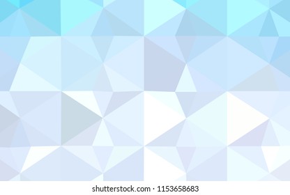 Light BLUE vector abstract mosaic background. Colorful illustration in abstract style with triangles. A completely new template for your banner.