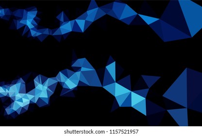 Light BLUE vector abstract mosaic backdrop. Triangular geometric sample with gradient.  The textured pattern can be used for background.