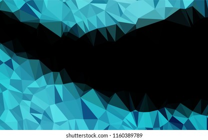 Light BLUE vector abstract mosaic background. Shining illustration, which consist of triangles. The template can be used as a background for cell phones.