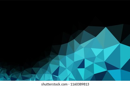 Light BLUE vector abstract mosaic pattern. Triangular geometric sample with gradient.  The elegant pattern can be used as part of a brand book.