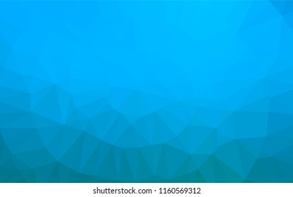 Light BLUE vector abstract mosaic background. Colorful abstract illustration with gradient. Triangular pattern for your business design.