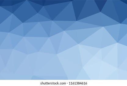 Light BLUE vector abstract mosaic pattern. Shining illustration, which consist of triangles. The template can be used as a background for cell phones.