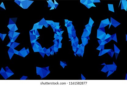 Light BLUE vector abstract mosaic background. Colorful abstract illustration with gradient. A completely new template for your business design.