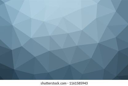 Light BLUE vector abstract mosaic pattern. A vague abstract illustration with gradient. The best triangular design for your business.