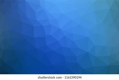 Light BLUE vector abstract mosaic pattern. Creative illustration in halftone style with gradient. Triangular pattern for your business design.