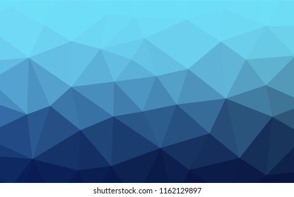 Light BLUE vector abstract mosaic background. Creative geometric illustration in Origami style with gradient. Triangular pattern for your business design.