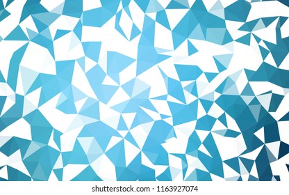 Light BLUE vector abstract mosaic background. A sample with polygonal shapes. New template for your brand book.