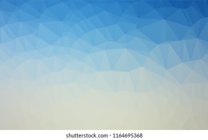 Light BLUE vector abstract mosaic pattern. Triangular geometric sample with gradient.  The elegant pattern can be used as part of a brand book.