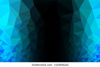 Light BLUE vector abstract mosaic pattern. Shining illustration, which consist of triangles. Triangular pattern for your business design.