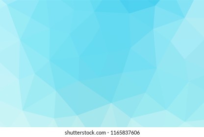 Light BLUE vector abstract mosaic pattern. Triangular geometric sample with gradient.  The template can be used as a background for cell phones.